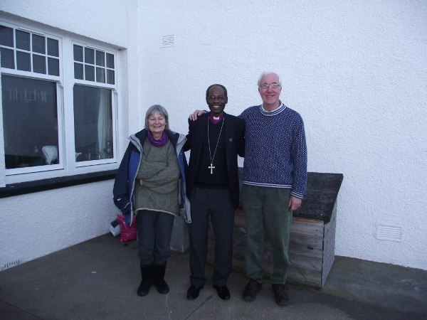 Bishop Mwita with John & Della Rea during the Edinburgh visit. John is a member of the Overseas Committee, Scottish Episcopal Church.
